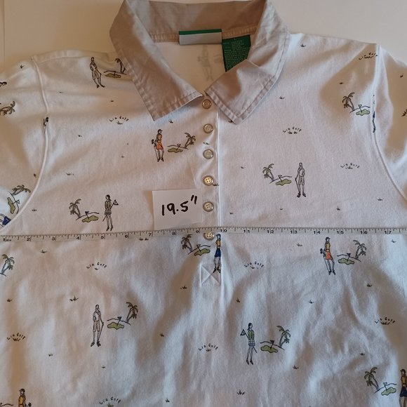 Liz Claiborne Golf Shirt, Size L.  95% cotton; 5% spandex - Picture 7 of 10